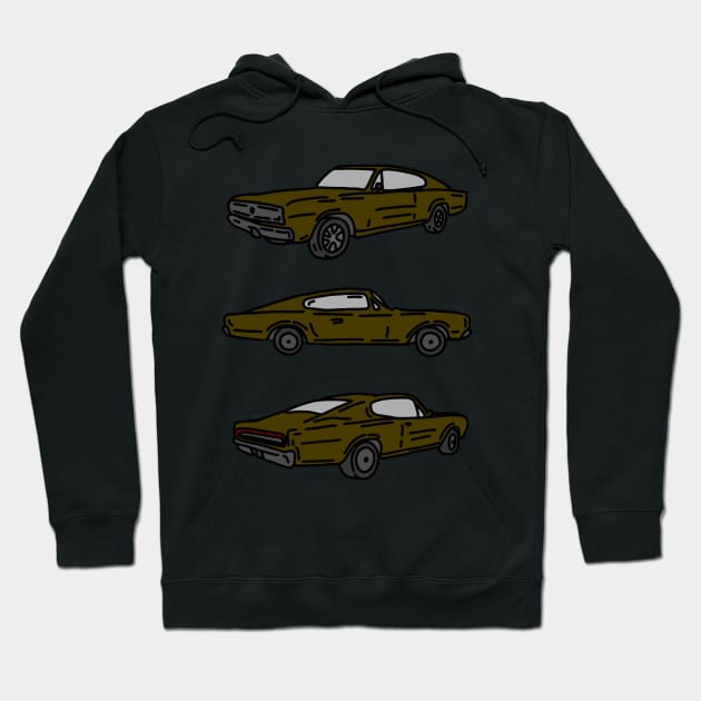 classic muscle car vintage collection Hoodie by fokaction